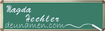 Magda Hechler Visitenkarte